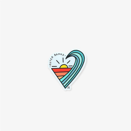 Heart Wave Sticker