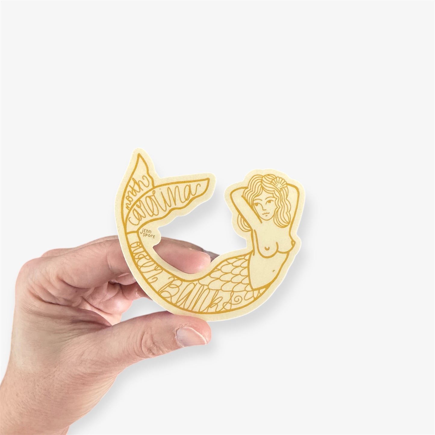 Golden Mermaid Sticker