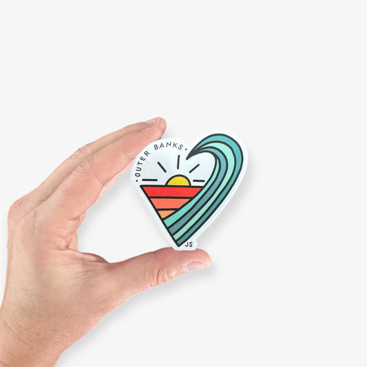 Heart Wave Sticker
