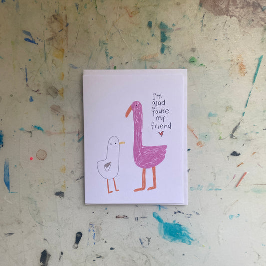 Flamingo Friend Greeting Card