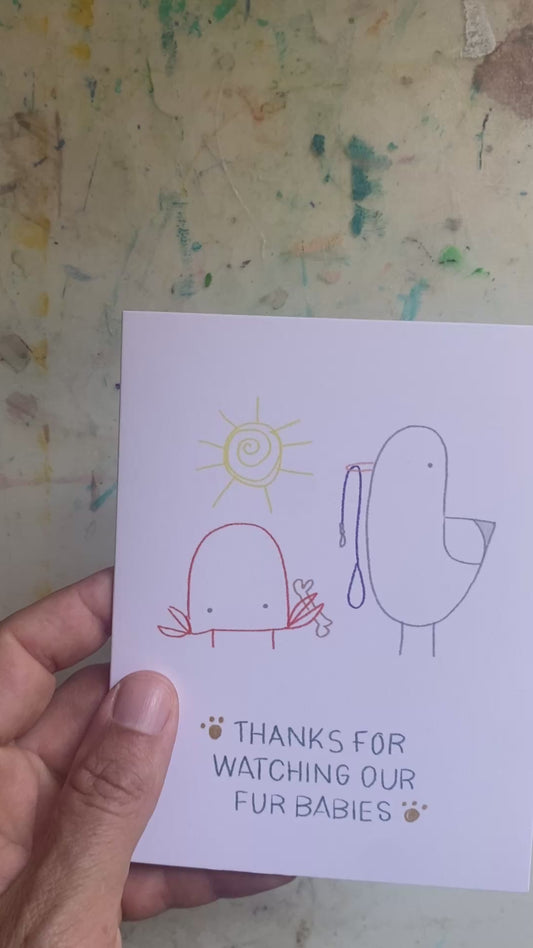 Pet Sitter Greeting Card